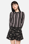Dangerfield - Dark Pieridae Striped Knit - black-white