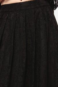 Dangerfield - Dark Pieridae Maxi Lace Skirt - black