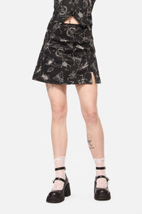 Dangerfield - Dark Pieridae Print Skort - black