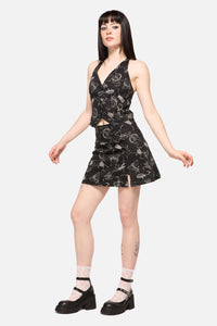Dangerfield - Dark Pieridae Print Skort - black