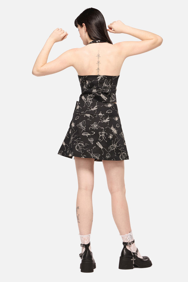Dangerfield - Dark Pieridae Print Skort - black