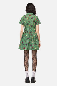 Dangerfield - Entomology Print Dress - green