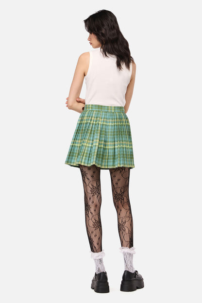 Dangerfield - InsectObsessedTartanMiniSkirt - teal