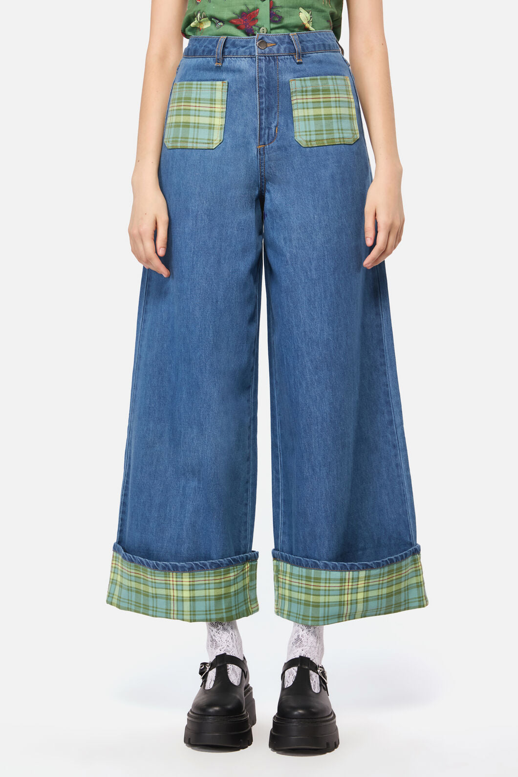 Dangerfield - Insect Obsessed TartanCuffJean - blue