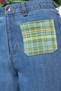 Dangerfield - Insect Obsessed TartanCuffJean - blue