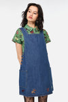 Dangerfield - Bugs Galore Embroidered Pinafore - blue