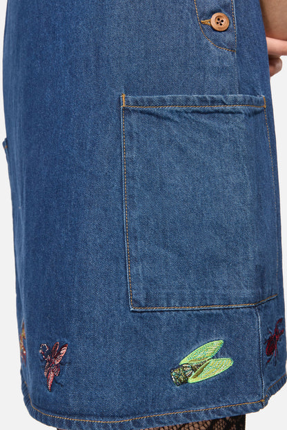 Dangerfield - Bugs GaloreEmbroideredPinafore - blue