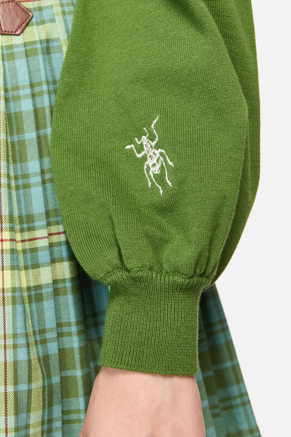 Dangerfield - Insect Lover Lace TrimCardigan - green