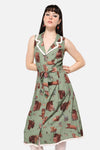 Dangerfield - Highland Fling Ruffle Dress - green