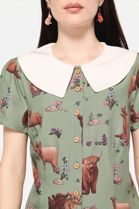 Dangerfield - Highland Fling Blouse - green