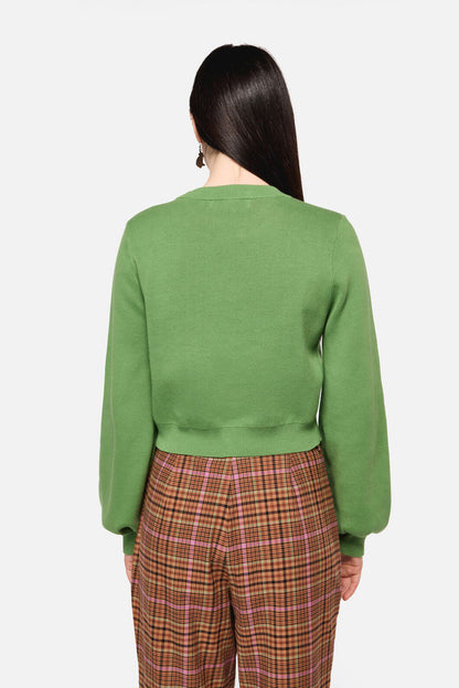 Dangerfield - Grazing Cow Knit Jumper - green