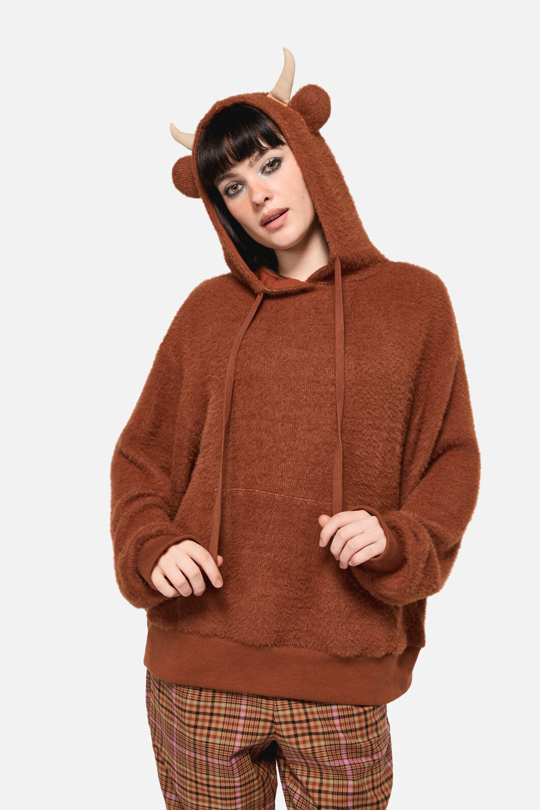 Dangerfield - Shaggy Highland Hoodie - ginger