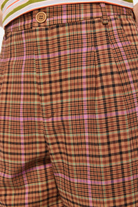 Dangerfield - Rustic Check Slim Fit Pants - brown