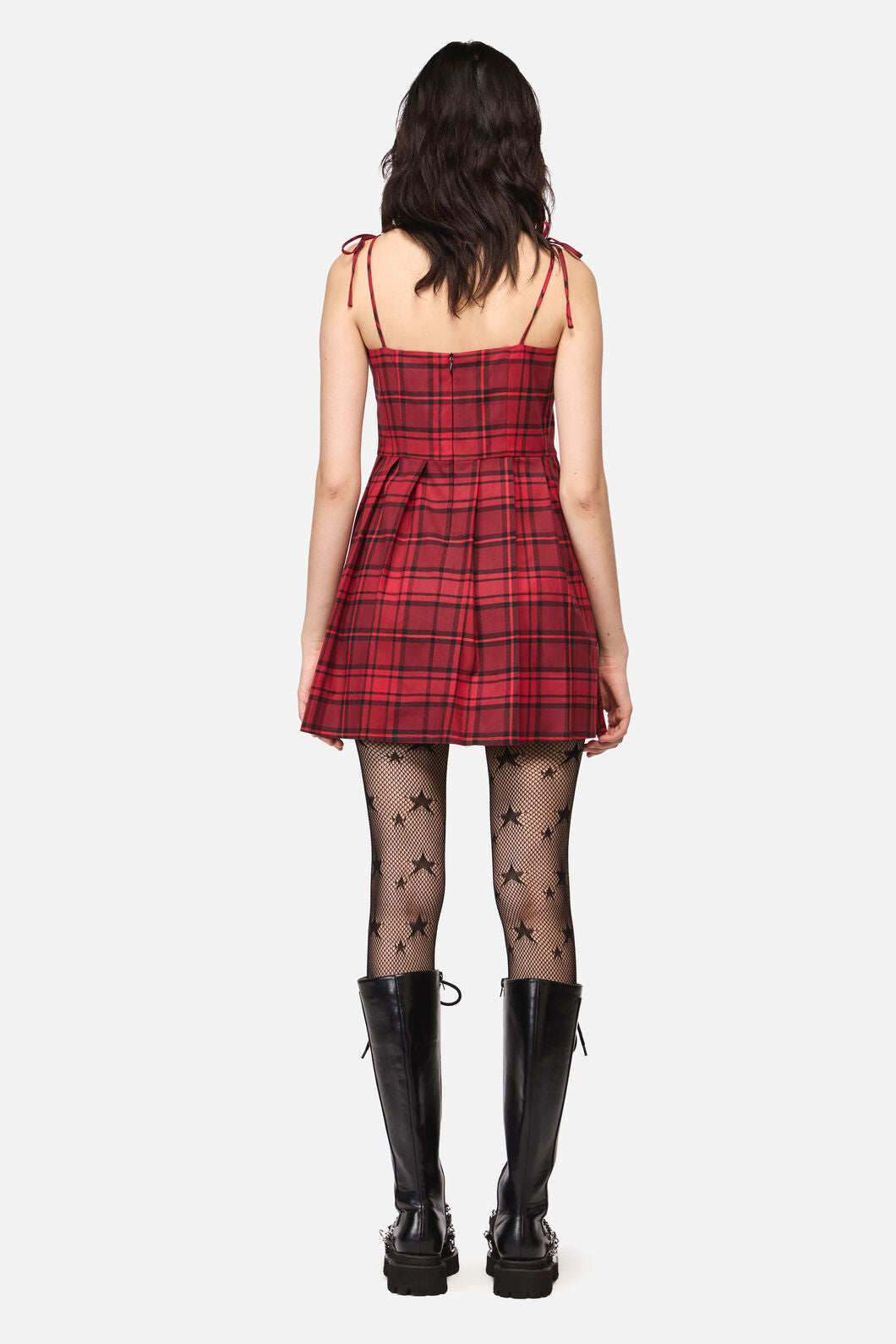 Dangerfield - Over It Tartan Dress - red