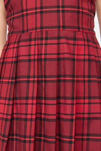 Dangerfield - Over It Tartan Dress - red