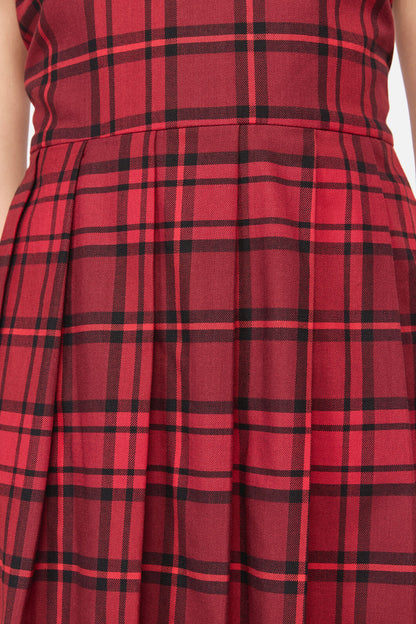 Dangerfield - Over It Tartan Dress - red