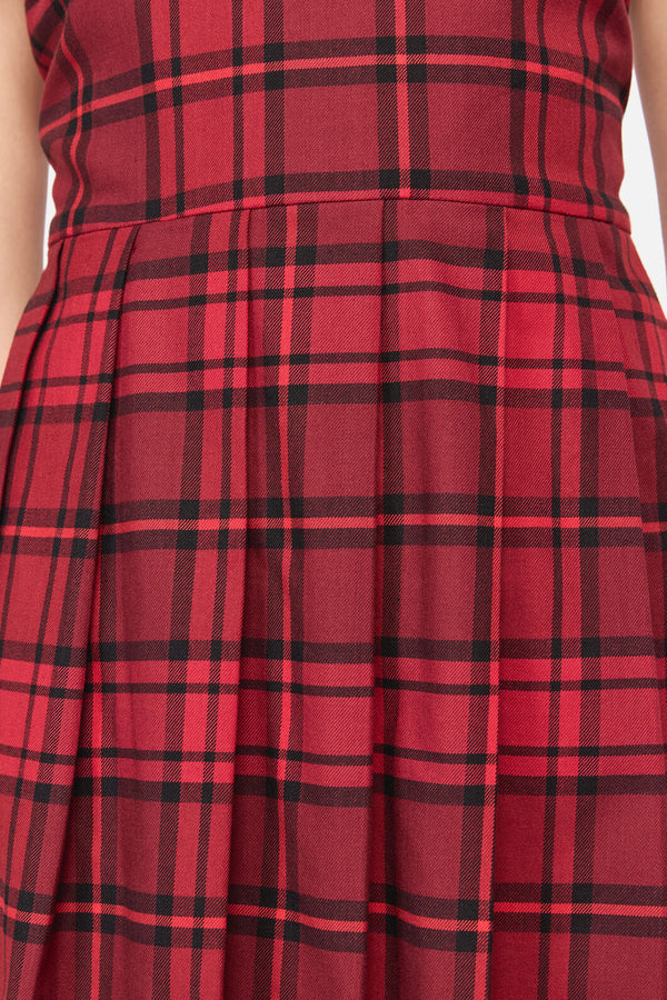 Dangerfield - Over It Tartan Dress - red