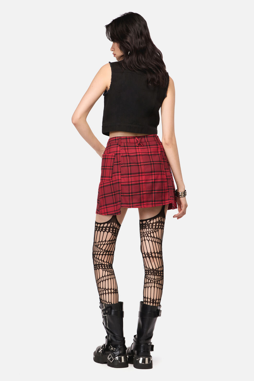 Dangerfield - Over It Tartan Mini Skirt - red