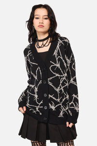 Dangerfield - Sharp Hearted Os Cardigan - black