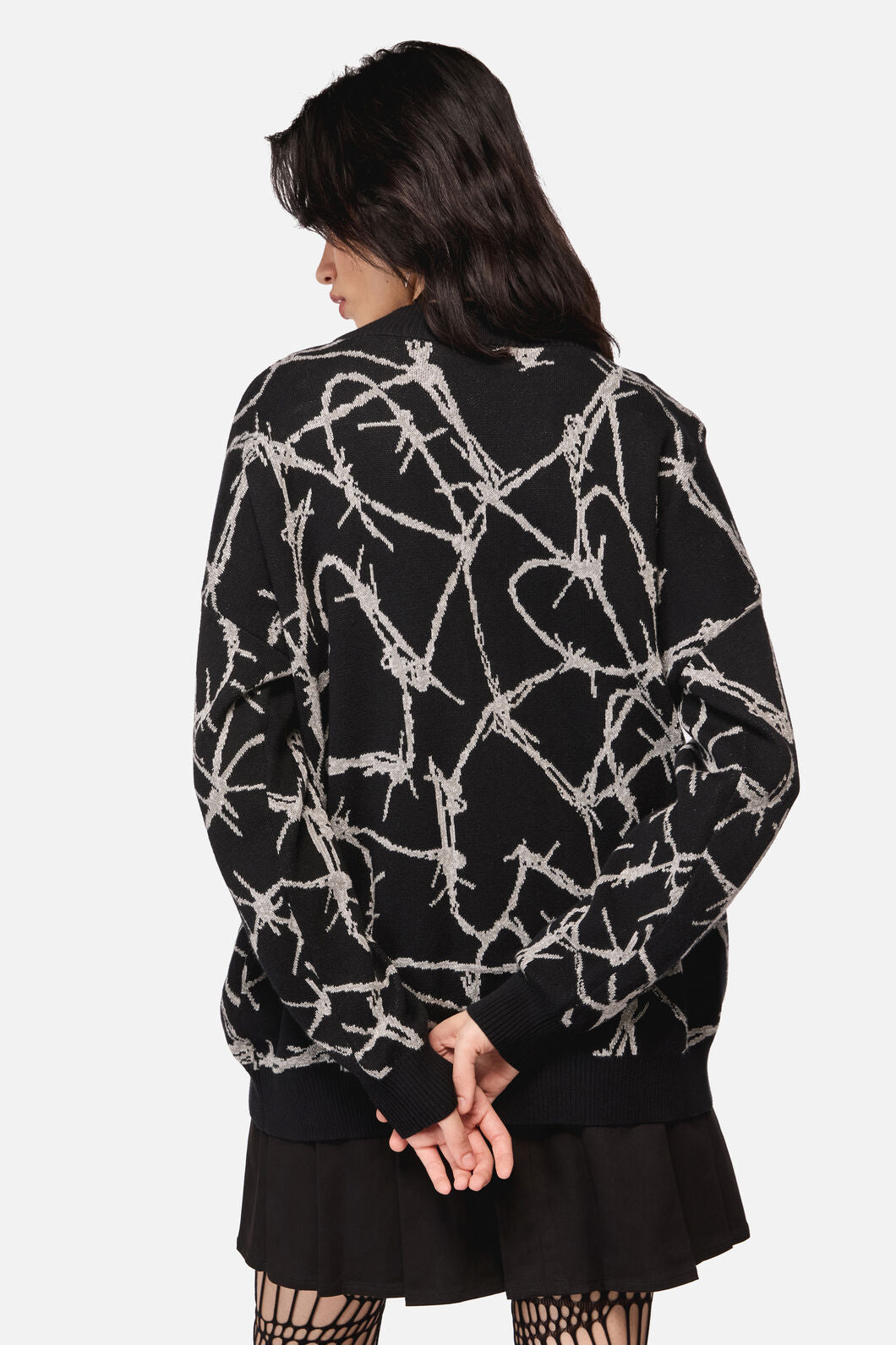 Dangerfield - Sharp Hearted Os Cardigan - black