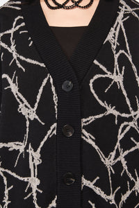 Dangerfield - Sharp Hearted Os Cardigan - black