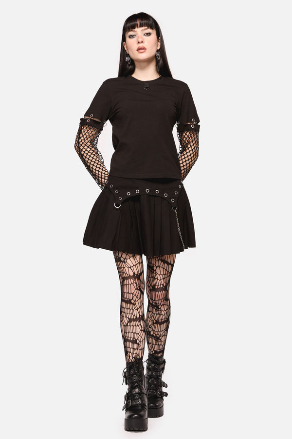Dangerfield - Defiant Grunge Trim Skort - black