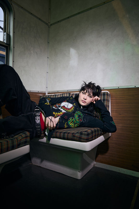 Dangerfield - Lawless Grunge Zip Cardigan - black