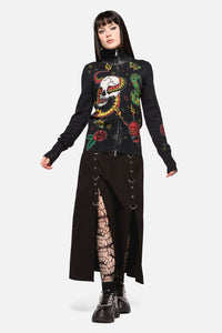 Dangerfield - Lawless Grunge Zip Cardigan - black