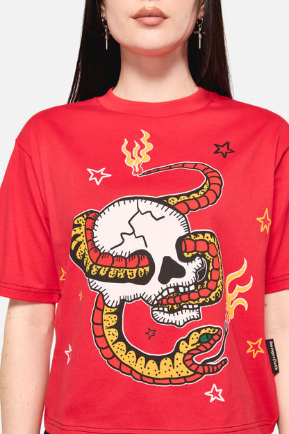 Dangerfield - Snake For Brains Grunge Tee - red