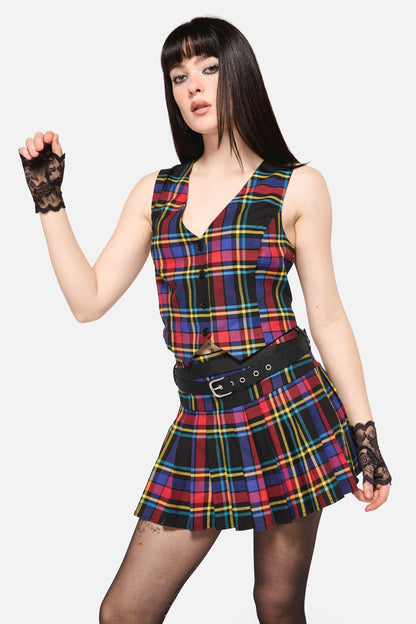 Dangerfield - Anarchic Tartan Vest - multi