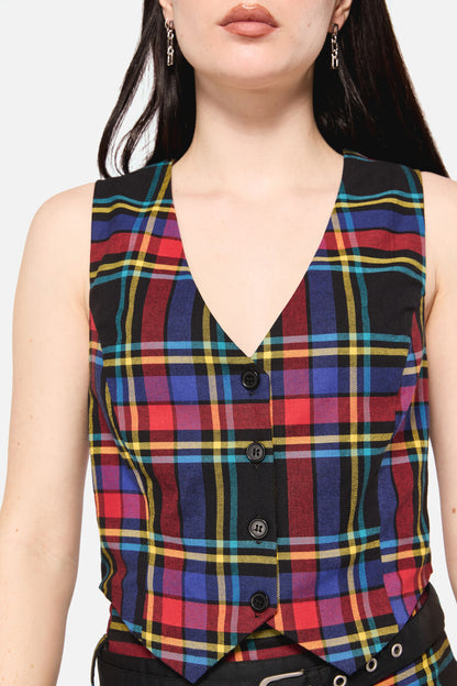 Dangerfield - Anarchic Tartan Vest - multi