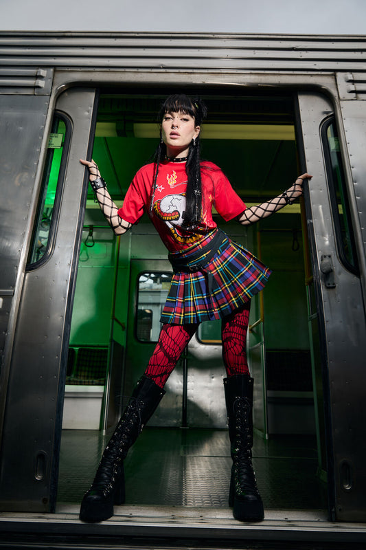 Dangerfield - Anarchic Tartan Skort - multi
