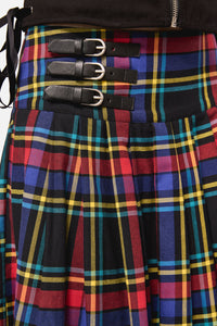 Dangerfield - Anarchic Tartan Midi Skirt - multi