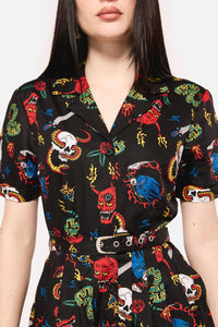 Dangerfield - Dangerous Grunge Print Dress - black