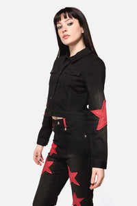 Dangerfield - Catwalk Assassin Denim Jacket - black-red