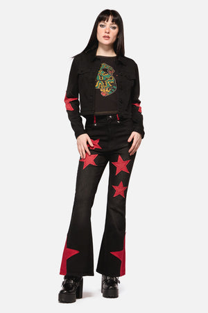 Dangerfield - Catwalk Assassin Denim Jacket - black-red