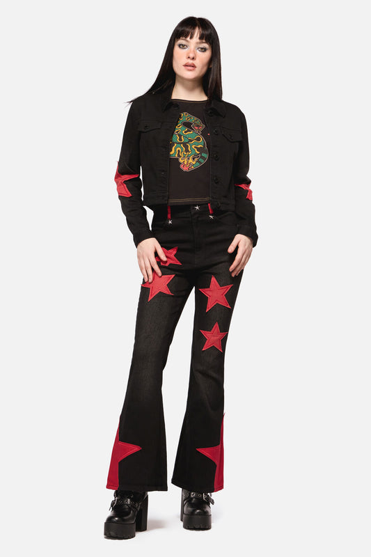 Dangerfield - Catwalk Assassin Denim Jacket - black-red