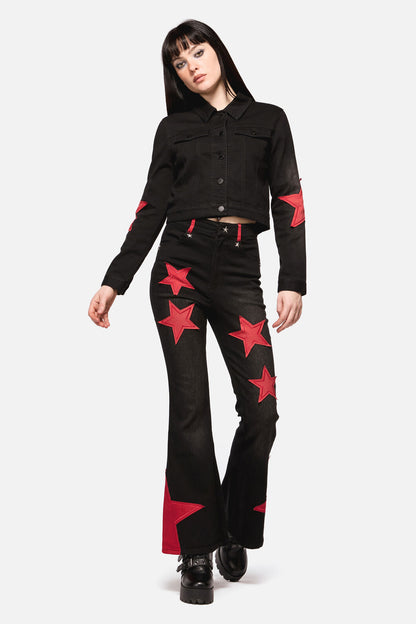 Dangerfield - Catwalk Assassin Denim Jacket - black-red