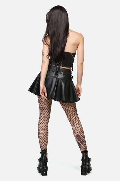 Dangerfield - Roxi Star Buckle Grunge Skort - black