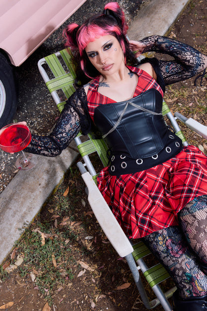 Dangerfield - Roxi Goth Chain Trim Corset - black