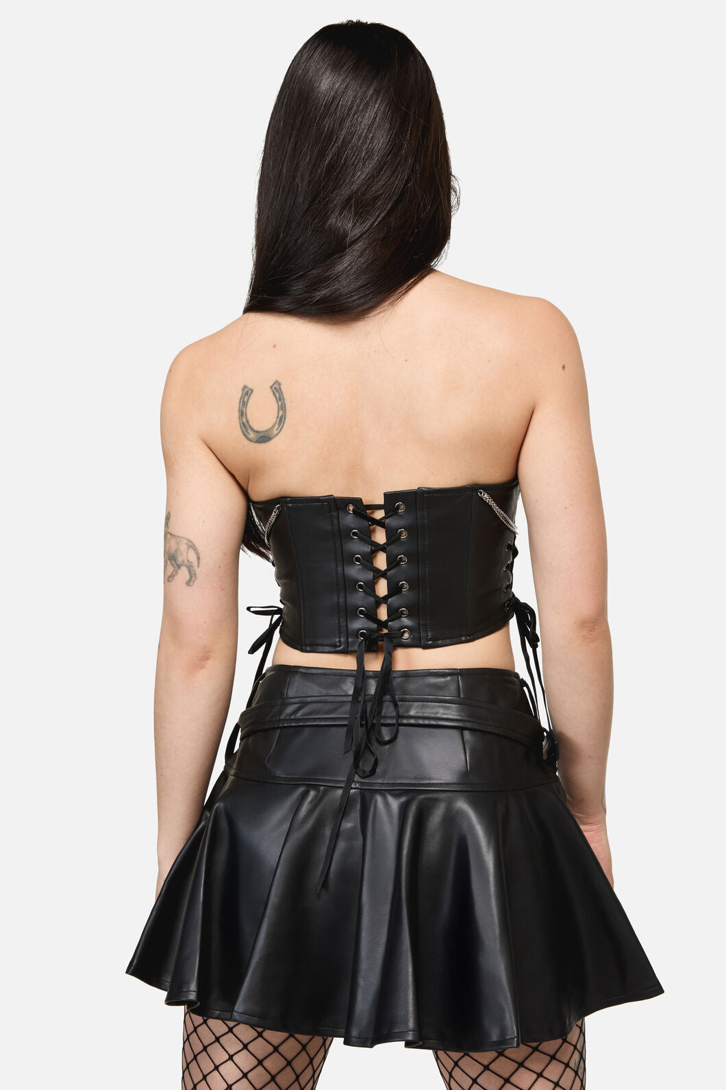 Dangerfield - Roxi Goth Chain Trim Corset - black