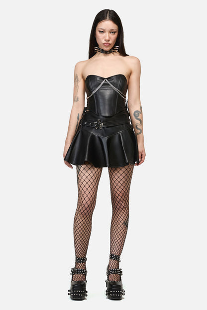 Dangerfield - Roxi Goth Chain Trim Corset - black