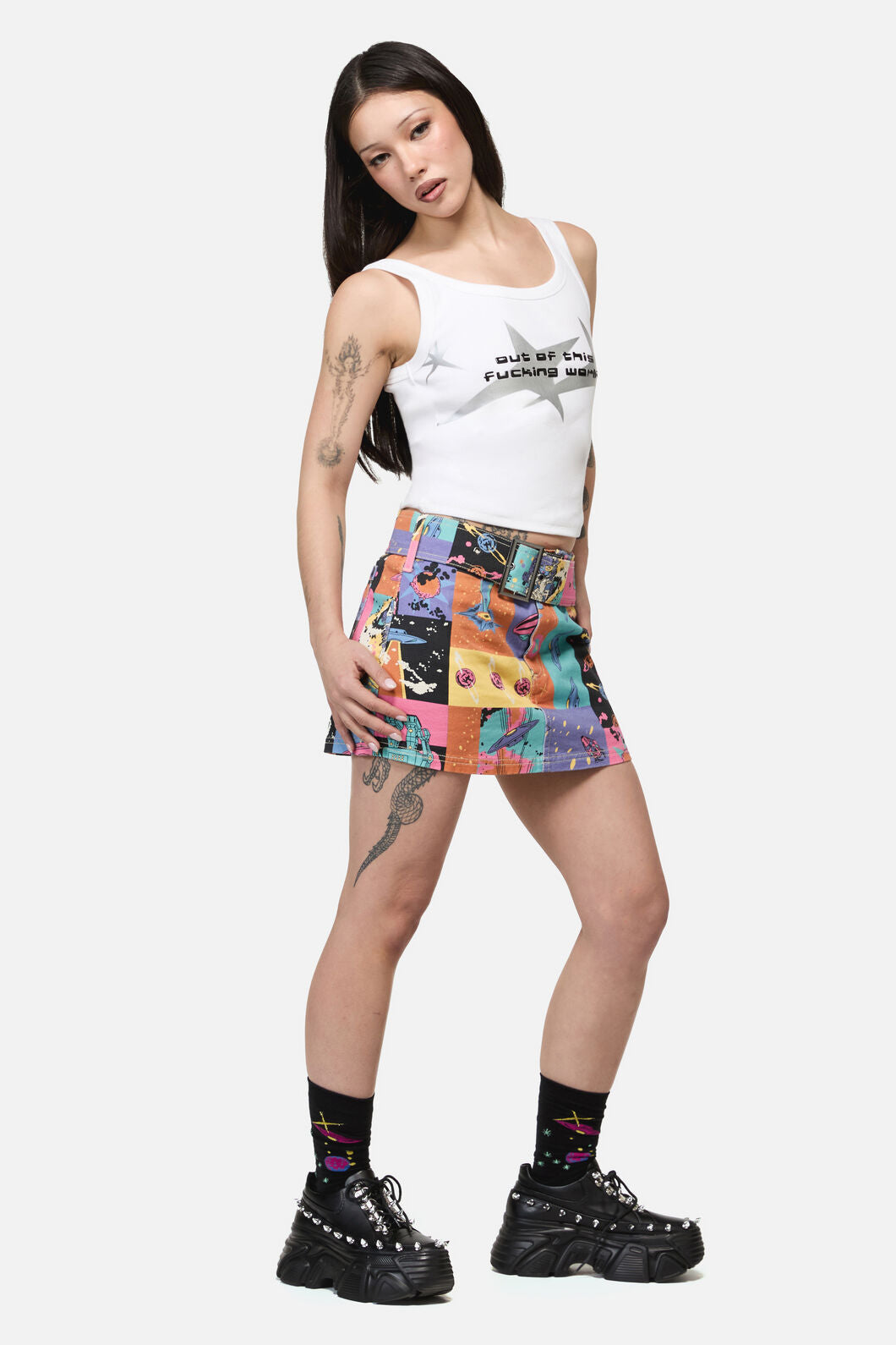 Dangerfield - Galactic Print Micro Skort - multi