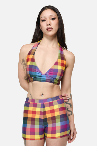 Dangerfield - Cosy Check Bikini Top - multi