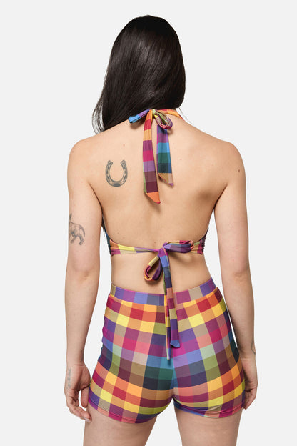 Dangerfield - Cosy Check Bikini Top - multi