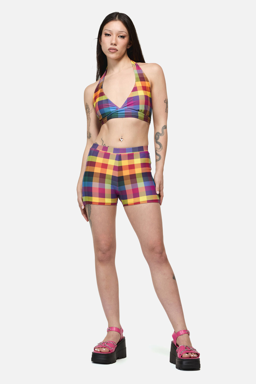 Dangerfield - Cosy Check Bikini Top - multi