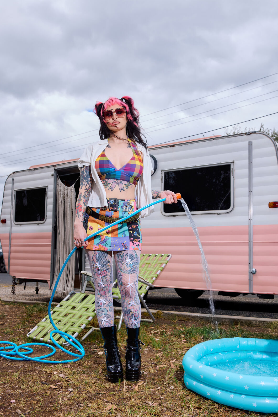 Dangerfield - Cosy Check Bikini Top - multi