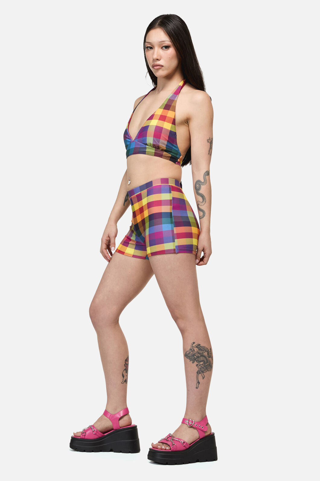 Dangerfield - Cosy Check Bikini Bottom - multi