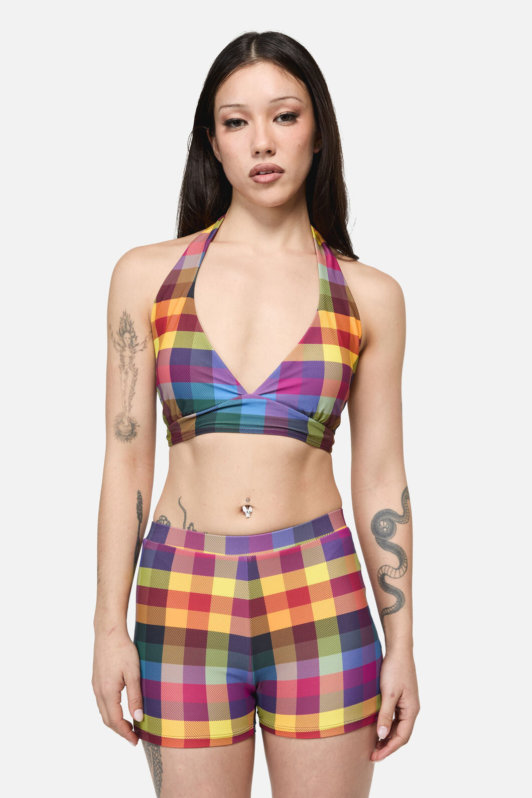 Dangerfield - Cosy Check Bikini Bottom - multi