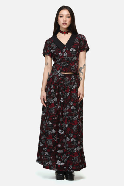 Dangerfield - Pirate Punk Print Blouse - black